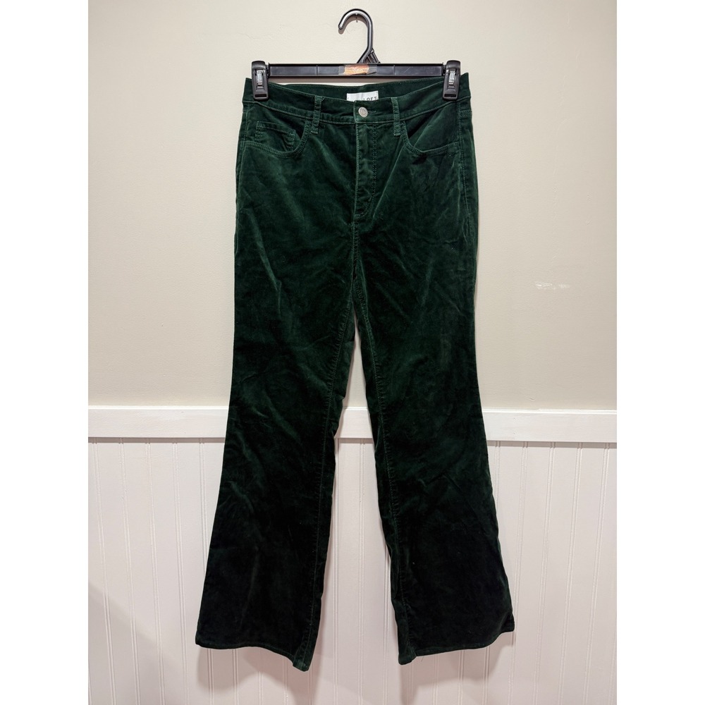 Loft Bootcut Jeans Pants Velvet Dark Green Women Size 28/6